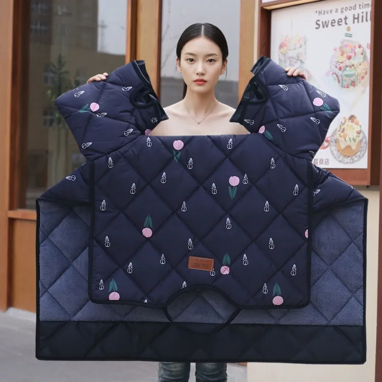 加厚冬季挡风被加大加绒防水防寒防风保暖侧翼挡风罩电动车挡风被