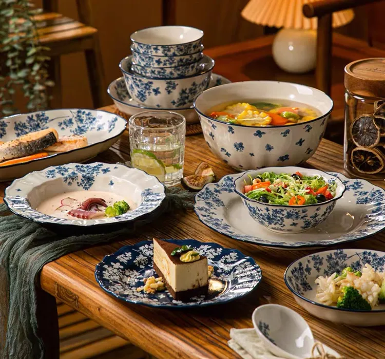 硕加伽蓝家用精致高端中式餐具(散件)