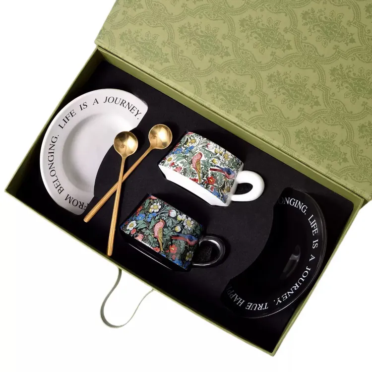 高端礼盒咖啡杯一对咖啡杯