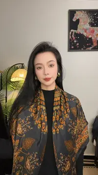波斯绮梦】110*110双面双戴民族风大方巾时尚围巾披肩优雅风气质女