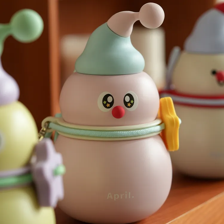 肆月葫芦杯甜意卡通水杯316高颜值保温杯可爱学生杯便携饮水杯