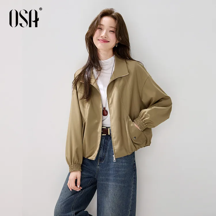 OSA/欧莎【飞行夹克】工装风短外套休闲风衣夹克S125C25003