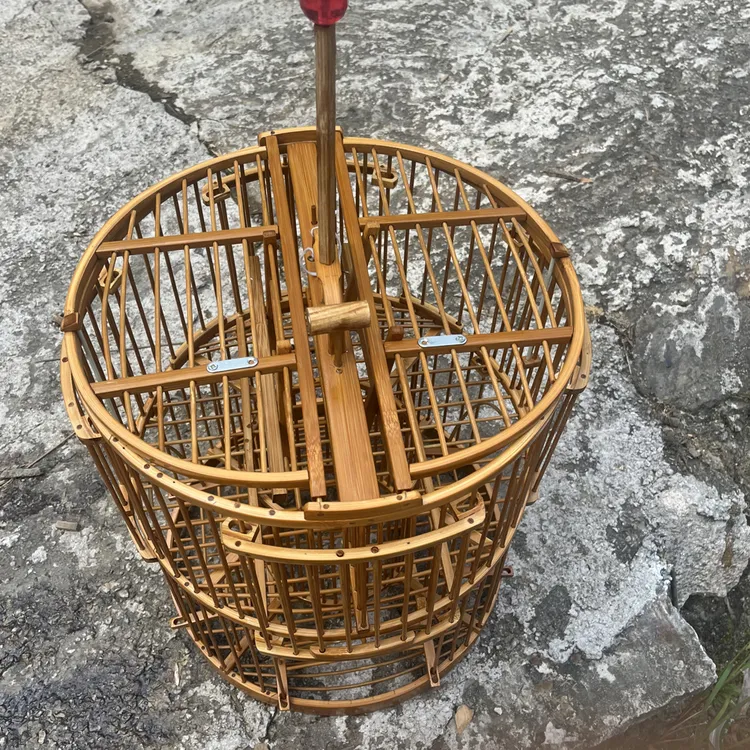 竹制画眉笼全套配件适用八哥鹦鹉等多种鸟类