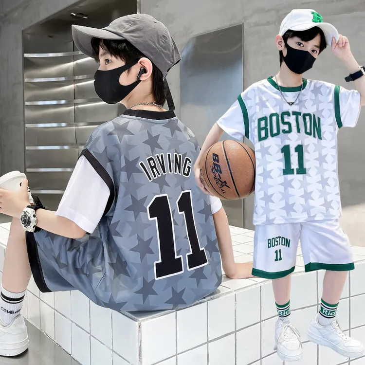 儿童篮球服夏季套装男童运动装中大童短袖两件套男孩训练服速干衣