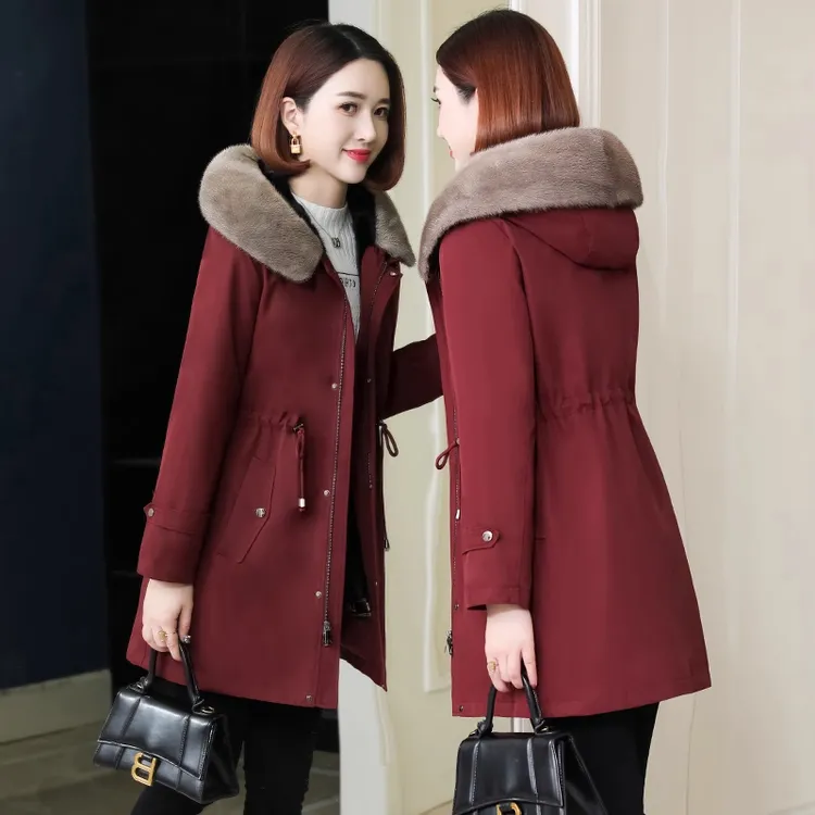 2025冬季新款水貂毛尼克服女短款小个子时尚减龄修身气质百搭外套