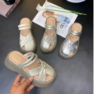 时尚厚底拖鞋女夏季外穿包设计感小众2025新款厚底鞋防滑配裙子