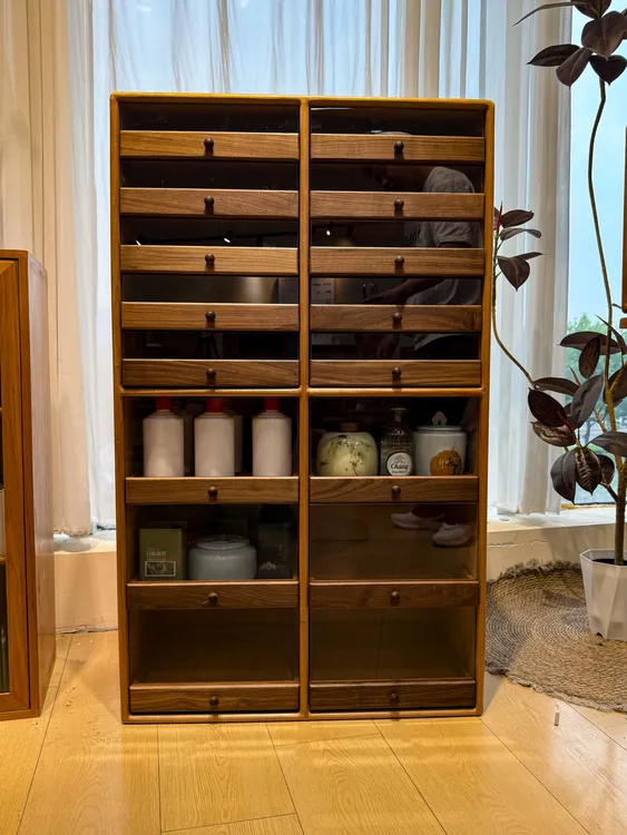 【巨能装牙科柜】樱桃木牙科柜黑胡桃牙科柜茶具柜茶壶柜展示柜