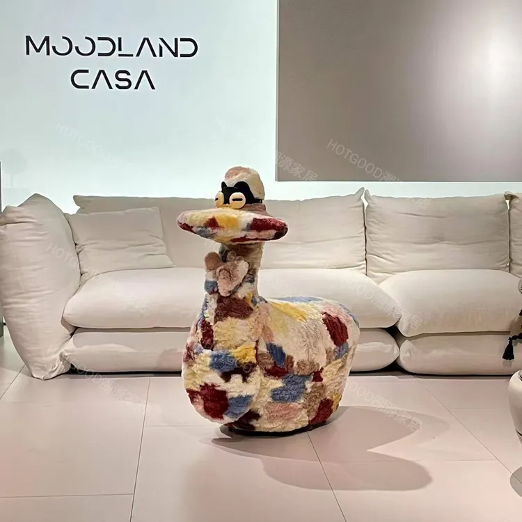 【溜溜唐老鸭.】客厅创意布艺小户型动物网红手游凳子