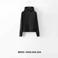 【周炸炸】简约格纹轻薄连帽羽绒服外套#249988