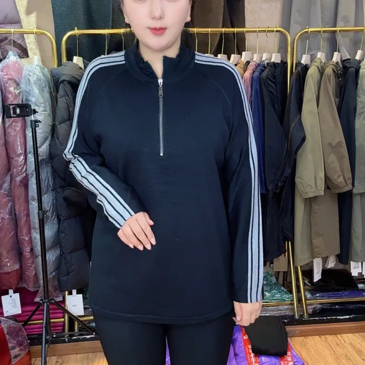 图片同款新款半拉链毛衣不起球百搭3050