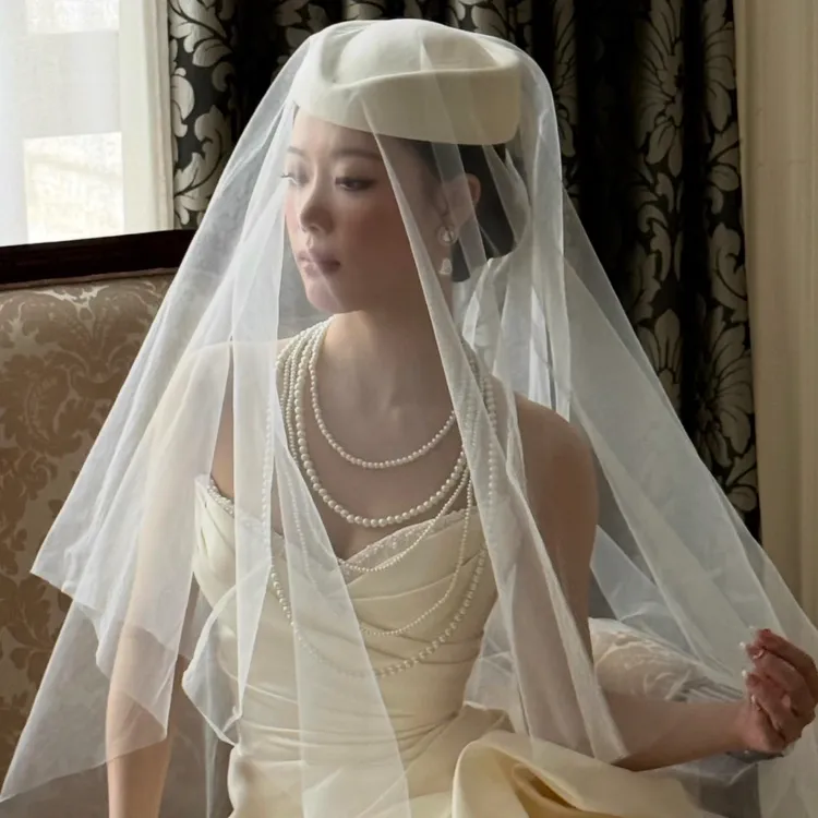 T7035赫本风小众法式复古礼帽写真出片帽子