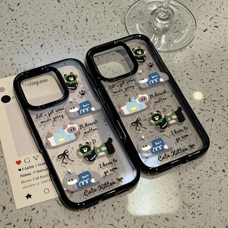 蝴蝶结小猫适用于苹果手机壳iPhone16/15ProMax/13/12/xr/xs/14p