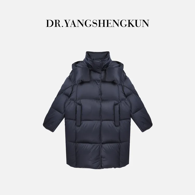杨圣坤2025新品科鲁达大被子95鹅绒连帽中长款羽绒服S825112409