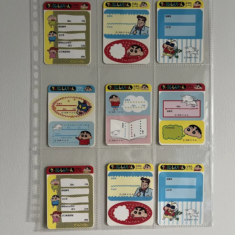 15日本中古蜡笔小新收藏卡牌动漫周边卡片桃哈多普卡闪卡片贴纸