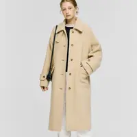 闪闪兒 元 韩国超火设计师d**epound冬季大爆款羊驼毛大衣9602