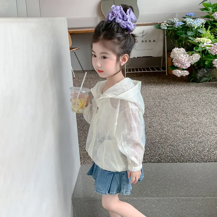女童防晒衣夏季2025新款洋气女宝宝皮肤衣外套儿童夏装薄款防晒服
