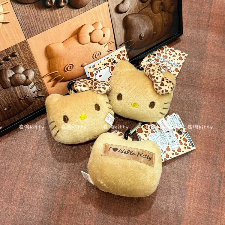 可爱豹纹hellokitty猫猫头包包挂件挂饰钥匙扣挂件