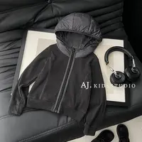 阿卷2025春秋装女童韩版时尚个性纯色宽松百搭外套MPG6965-PP3