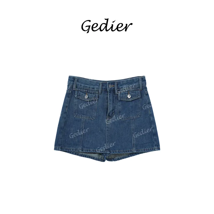 【歌蒂尔】2025休闲时尚百搭牛仔短裤 KG520693Y