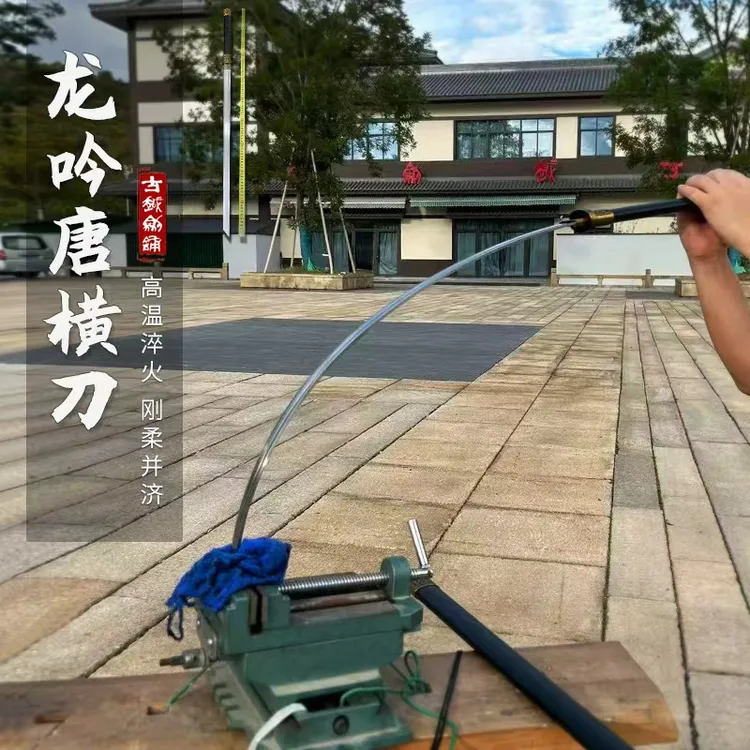 龙呤唐横刀金属外鞘加厚不锈钢刀身高锰钢设计兵器未开刃