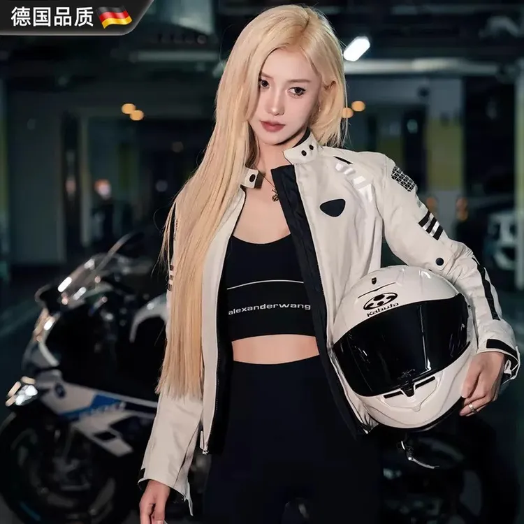 德国摩托车骑行服女赛车机车服女四季防摔防水女士骑行服夏季大排
