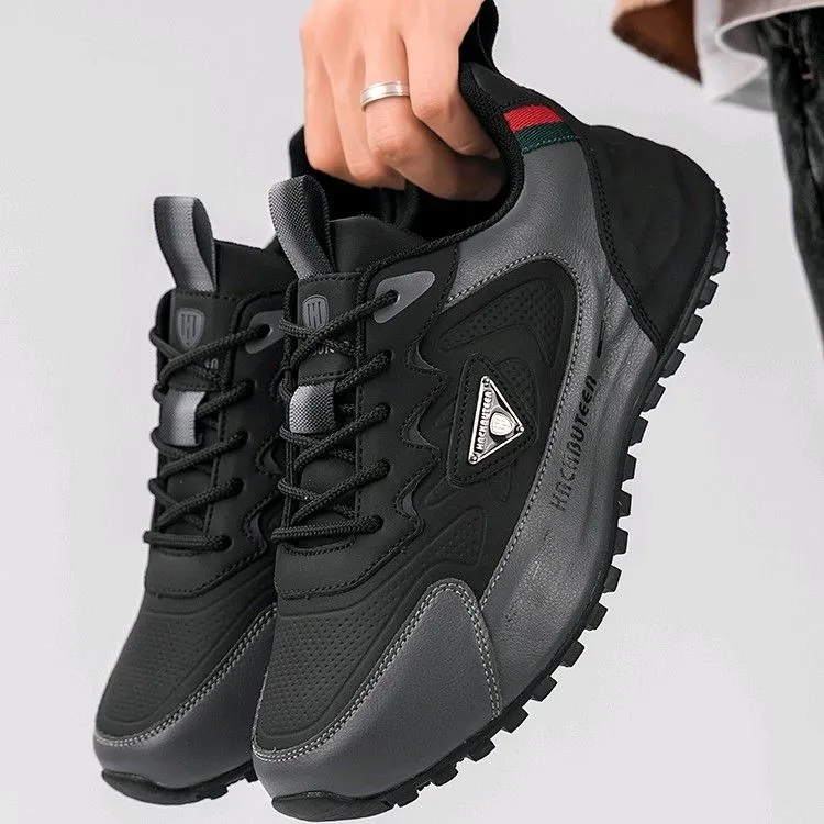 HACKBUTEER法国火枪手正版2025秋季新款皮面运动包底鞋1638