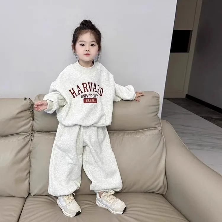  女童韩版字母新款套装卫衣儿童时尚运动休闲春秋两件套宝宝童装