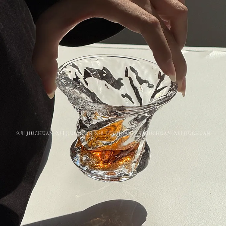 创意dirty美式咖啡杯透明玻璃杯拿铁杯威士忌酒杯特调饮品杯水杯
