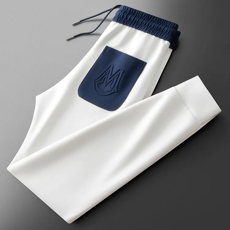 JOZDICE/纪治迪哲运动裤男士春夏撞色拼接柔软修身太空棉运动裤