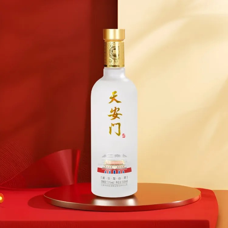 天安门品鉴酱香型白酒 纯粮食酿造 光瓶 自饮大曲坤沙53%Vol500ml