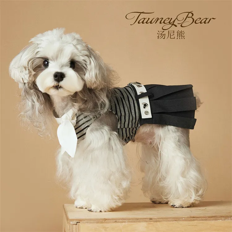 汤尼熊春夏款狗狗裙子小狗雪纳瑞泰迪比熊马尔济斯柴犬猫咪背心裙