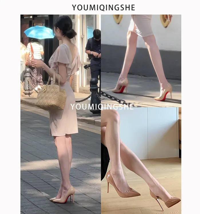 高跟鞋女2025爆款洋气新款不累脚高级感网红百搭气质裸色夏单鞋