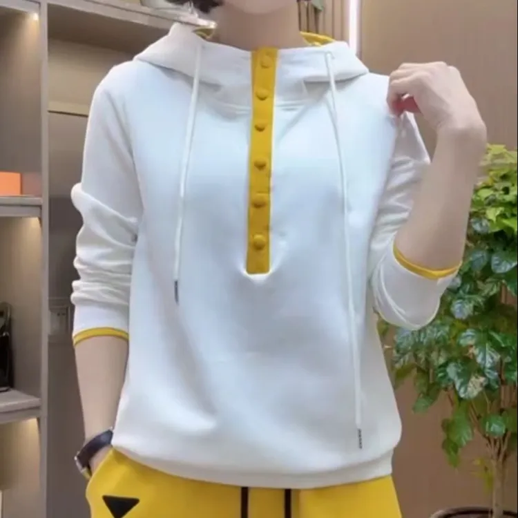 2025春季新款休闲帽子打底上衣卫衣显瘦百搭网红长袖时尚洋气宽松