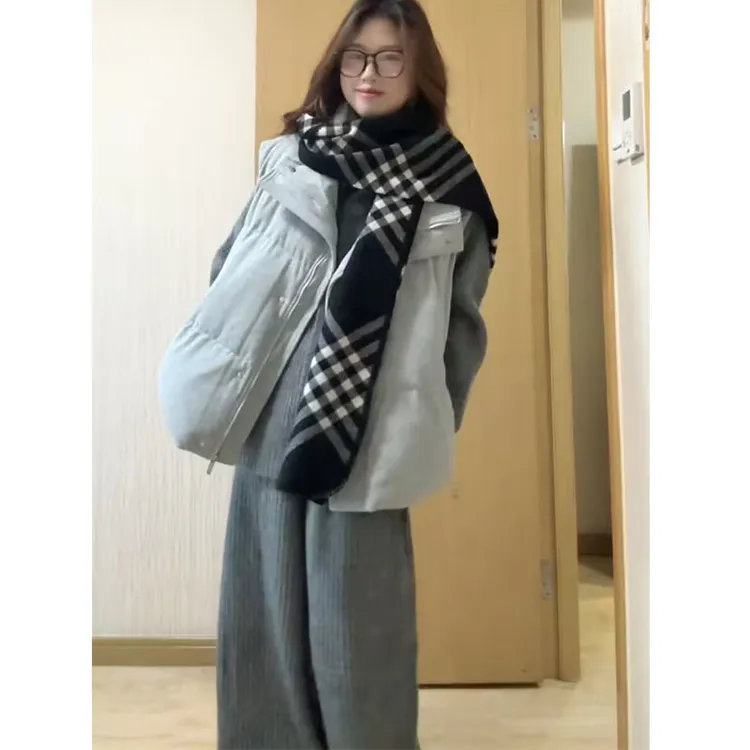 超火早秋穿搭新款套装女2025设计感上衣百搭马甲时尚阔腿裤三件套