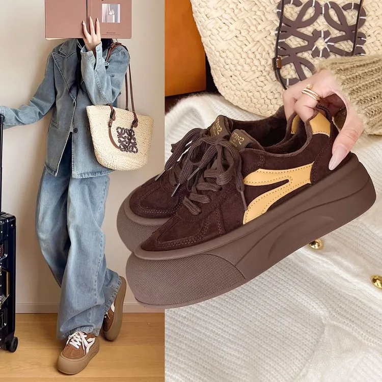 明星同款女鞋时尚真皮休闲女阿甘鞋百搭运动休闲女鞋轻奢鞋子