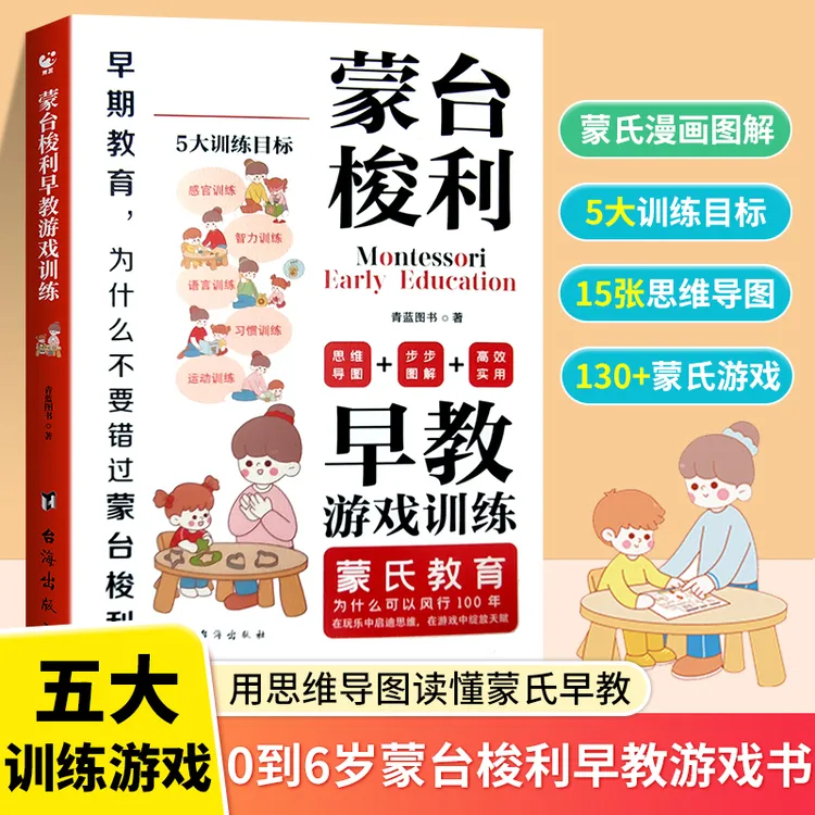 【思维导图】读懂蒙台梭利早教游戏训练蒙氏教育0-6岁宝宝启蒙认知商品图