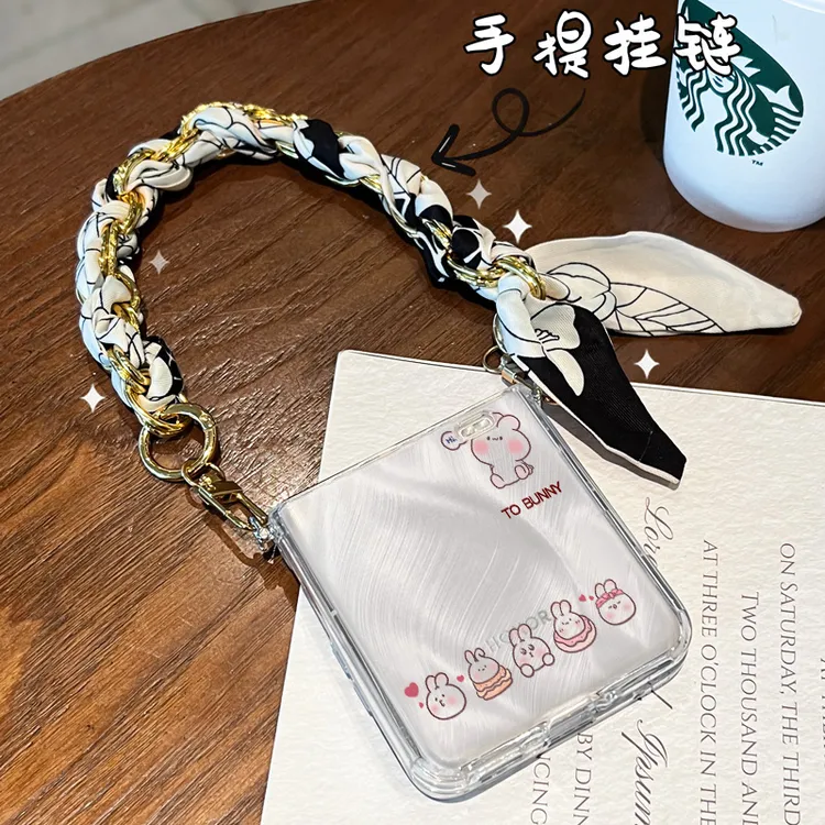 油画熊适用于折叠荣耀MagicVFlip手机壳高端奢华可爱小众防摔挂绳