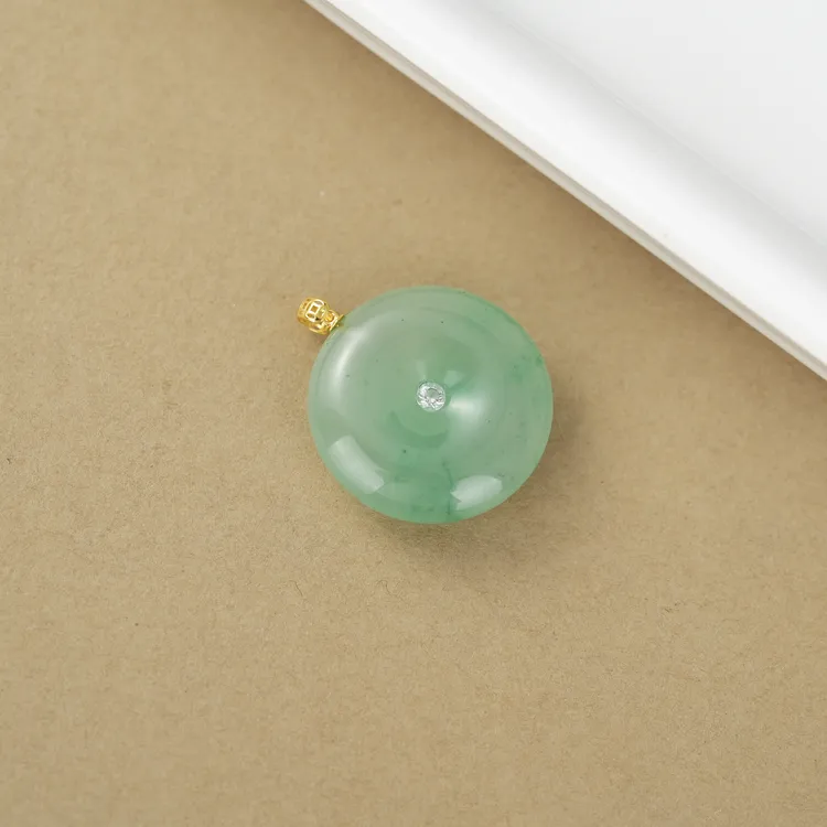 18k金镶嵌非洲翠吊坠-多样性发其一-19.5*4.5mm-V08003-K（商城）