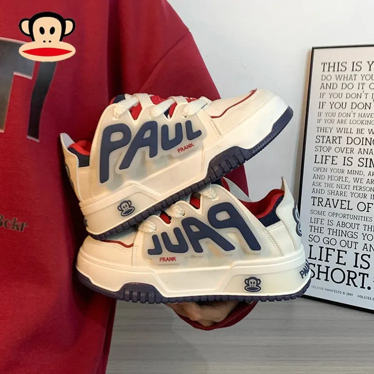 大嘴猴小白鞋男款秋季透气运动鞋2025新款跑步减震软底休闲潮鞋女