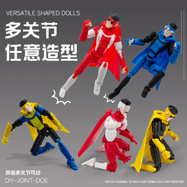 【官方正品】3D打印关节可动无敌少侠马克幸运13人偶装饰玩具送礼物