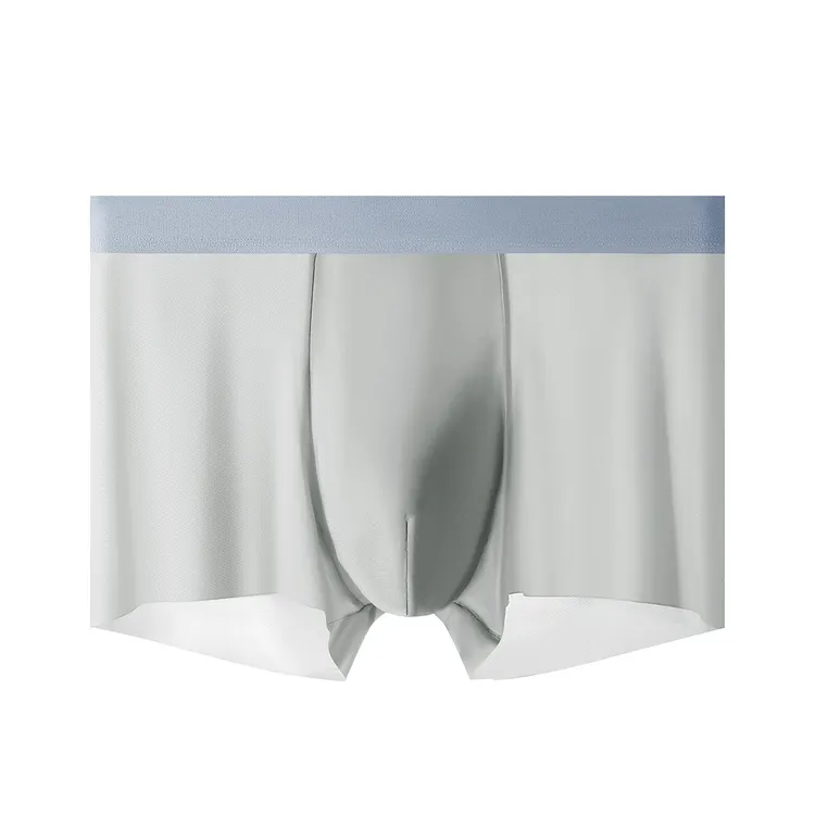 冰丝内裤男士平角裤夏薄款10A抗菌裆透气无痕居家四角裤男生短裤