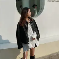 7943 5XL6皮衣外套女2025春秋新款爆款短款休闲pu机车服夹克上衣