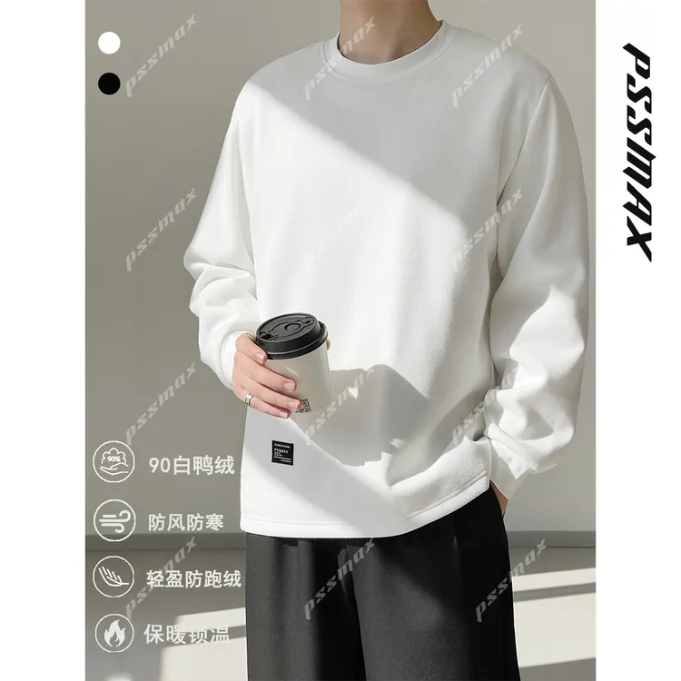 【现货】胖俗俗pssmax【热力羽绒卫衣】2025秋冬新款保暖显瘦长袖打底商品图