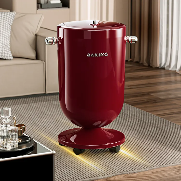 创意垃圾桶家用带盖新款高颜值洋气轻奢可移动厨房客厅垃圾桶纸筒