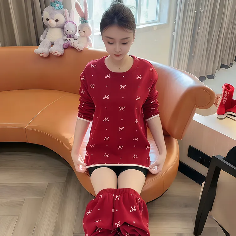 秋冬睡衣套装新款女款爆款休闲大码面料柔软舒适保暖可外穿家居服