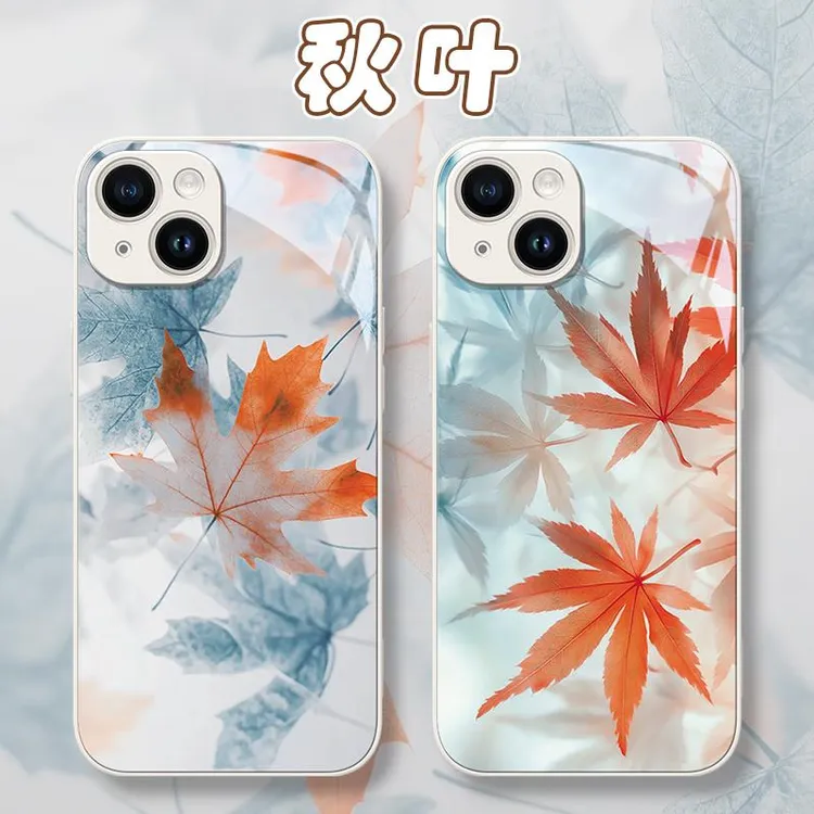 秋叶手机壳苹果16华为mate60撞色枫叶iPhone15Promax小米15小众OP