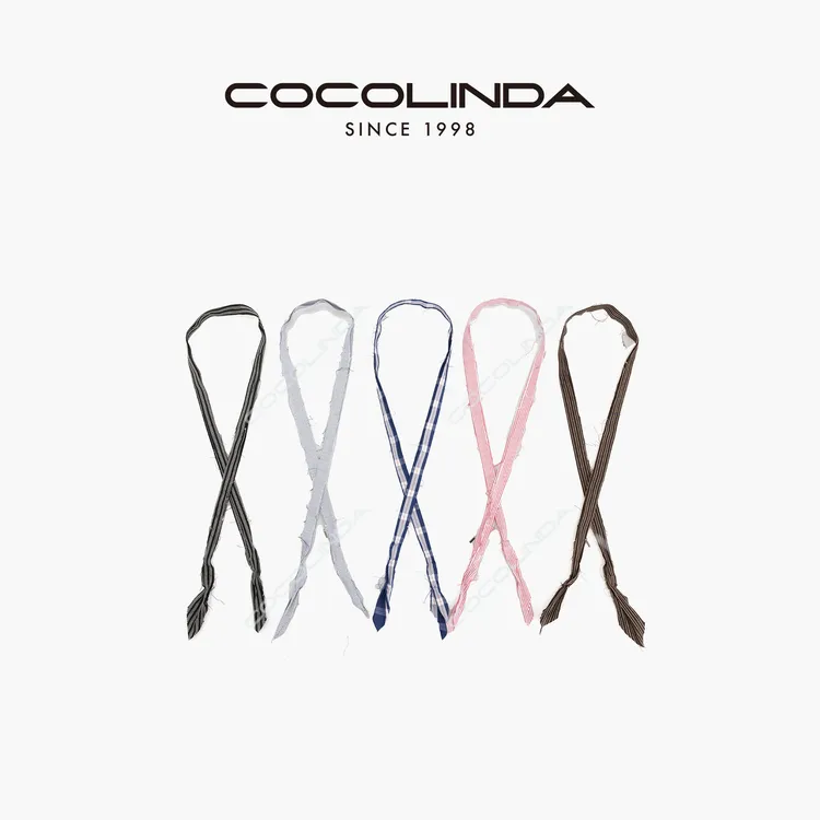 COCOLINDA | 五色一组手工多功能简约ins毛边小丝巾A3622