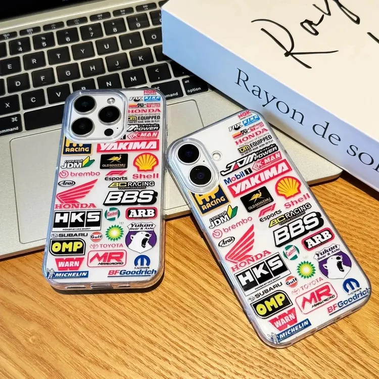 创意汽车标签适用于iPhone15Promax苹果14Pro手机壳镜头大孔16软