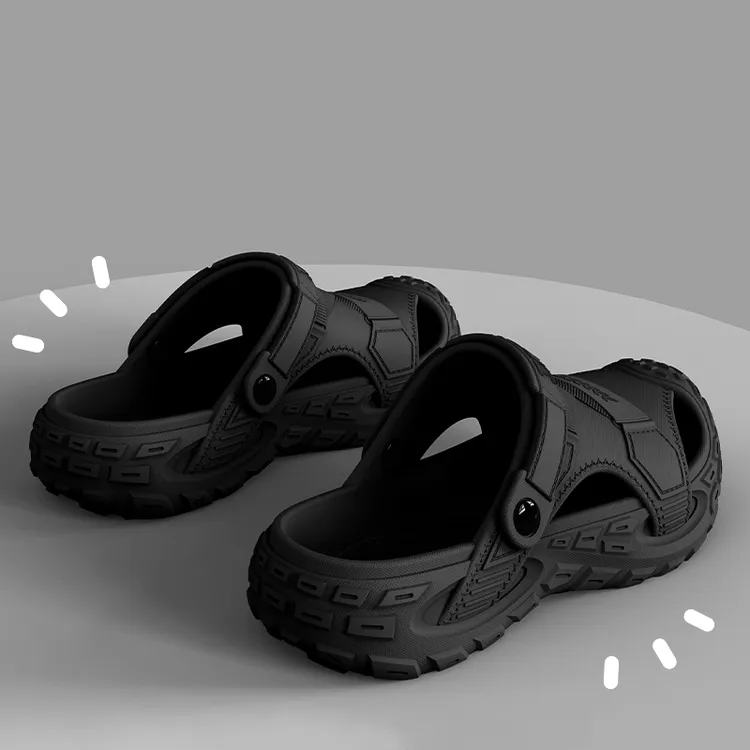 洞洞鞋男士镂空拖鞋不臭脚透气外穿潮流厚底休闲防滑轻盈夏季包头