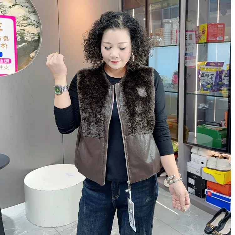 0666冬季短款休闲简约拼接马甲6661